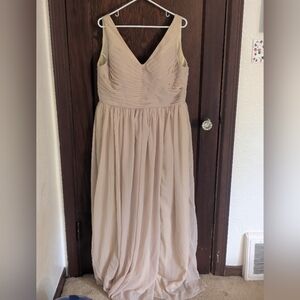 New With Tags Ryanth Beige Corset Back Maxi Dress Bridesmaid Formal Size 12